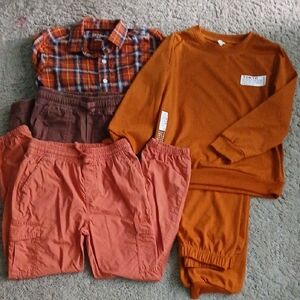 Lot Of Boys Clothes In Fall Colors, 5 Pcs, Sz 7